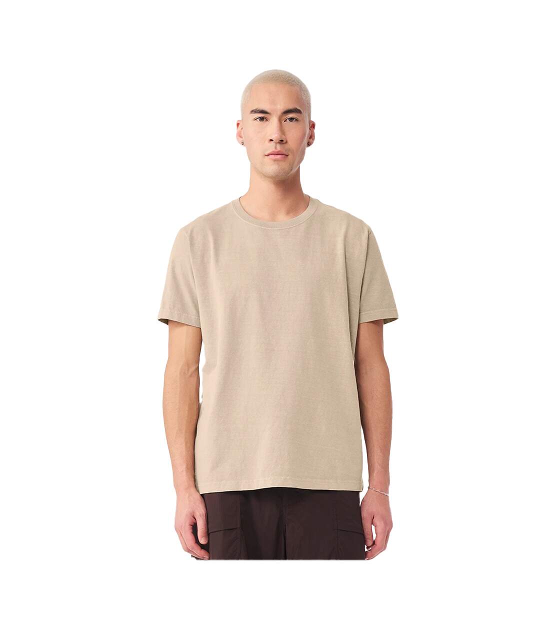 T-shirt Motif/style Délavé Adulte Marron Kaki Bella + Canvas-2