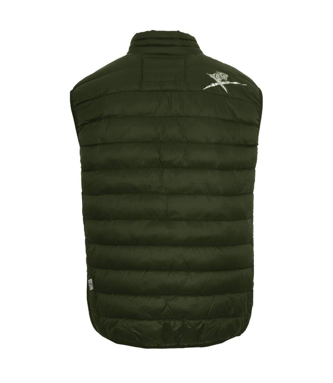 Veste Sans Manches Motif/style Logo Homme Vert Plein Sport-2
