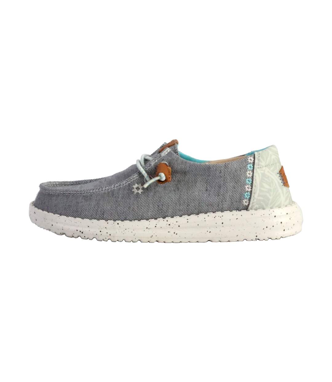 Moccassin à Lacets Hey Dude Wendy Heathered Slub Tropical-1