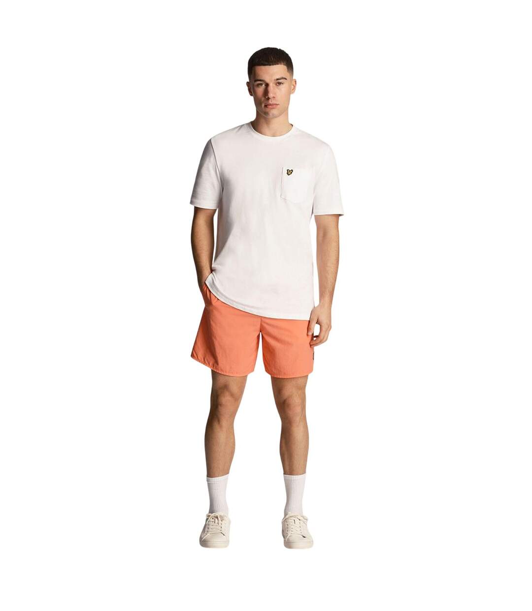 Short De Bain Uni Homme Orange Lyle & Scott-1