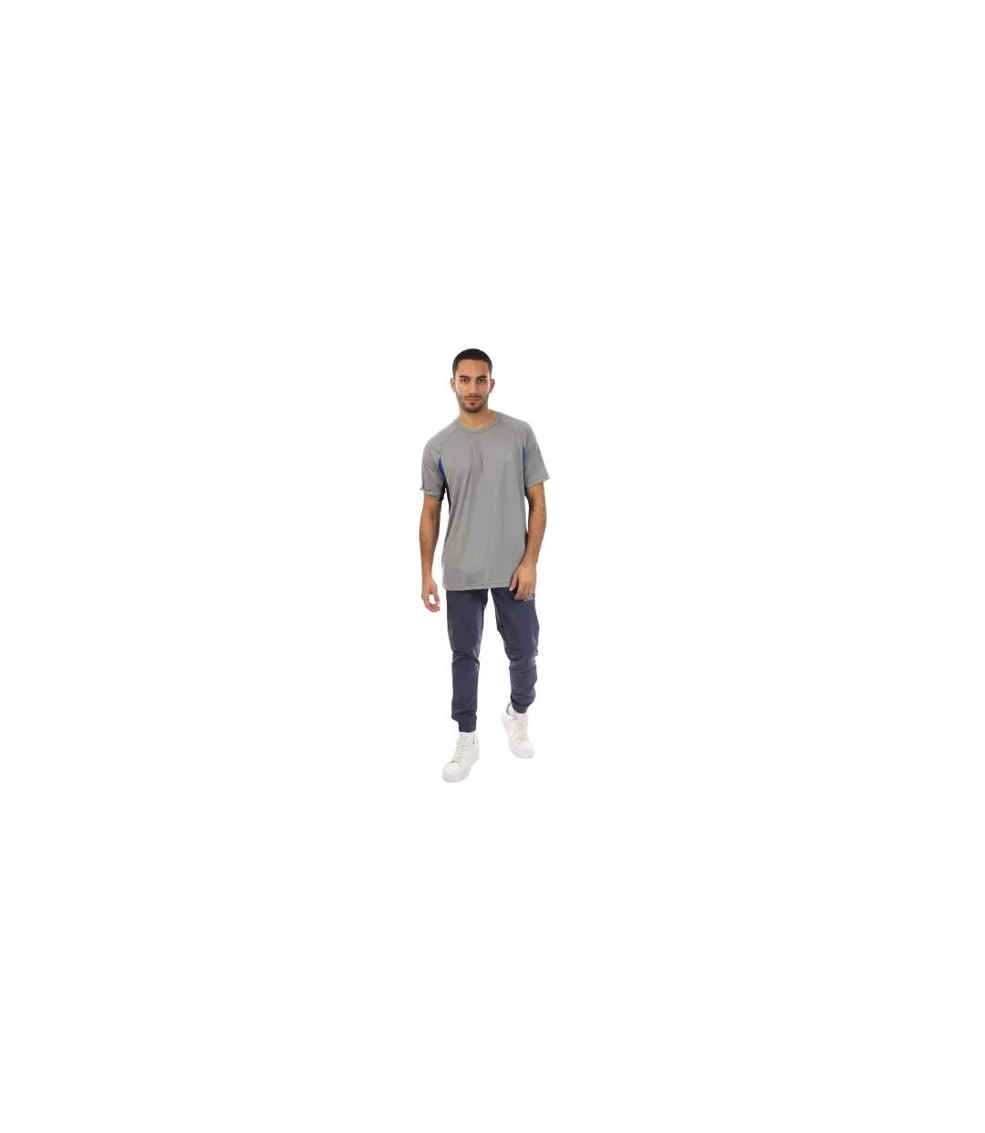 Mens 3 Stripes Climacool Slim T-shirt Grey Adidas-1