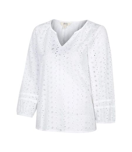 Blouse Décontractée Manches ¾ Motif/style Broderie Femme Blanc Broderie Mountain Warehouse