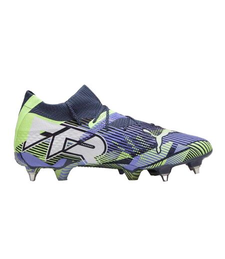 Womens/ladies Future 7 Ultimate Striped Soft Ground Football Boots Grey Multicoloured Puma