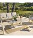 Table de jardin relevable rectangulaire en aluminium SALIMIA - Argile et lin-2