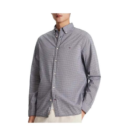 Chemise carreaux noir/blanc homme tommy hilfiger flex gingha - m