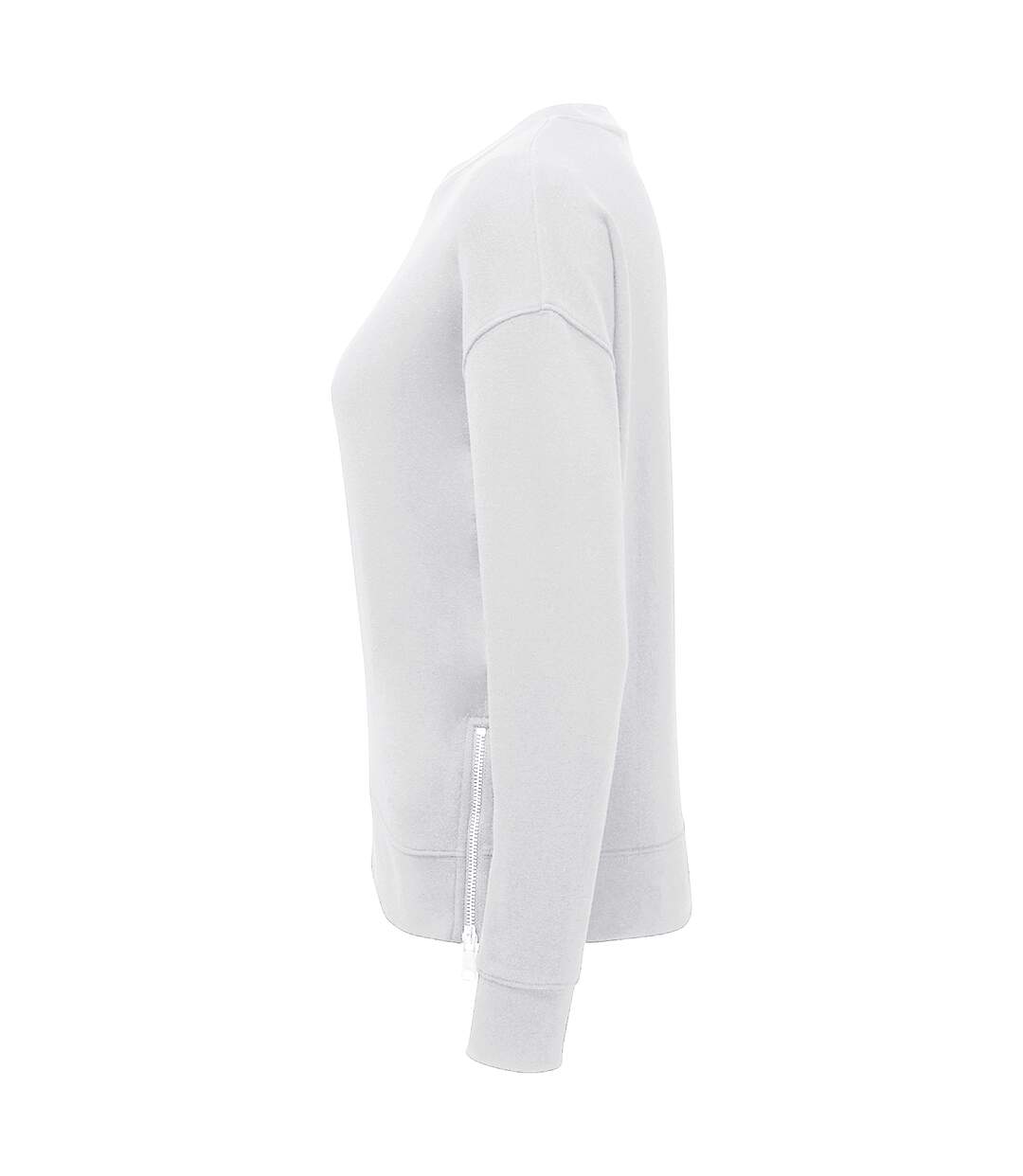 Womens/ladies recycled zipped sweatshirt white TriDri