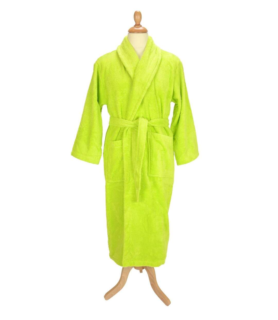 Peignoir col châle - unisexe - AR025 - vert lime