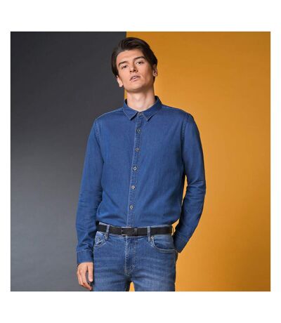 AWDis So Denim Mens Jack Denim Shirt (Dark Blue) - UTRW6177