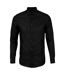 NEOBLU Mens Blaise Micro Twill Long-Sleeved Formal Shirt (Deep Black) - UTPC4872