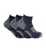 3 Pack Ladies Anti Sweat Ankle Sports Socks with Heel Padding-1
