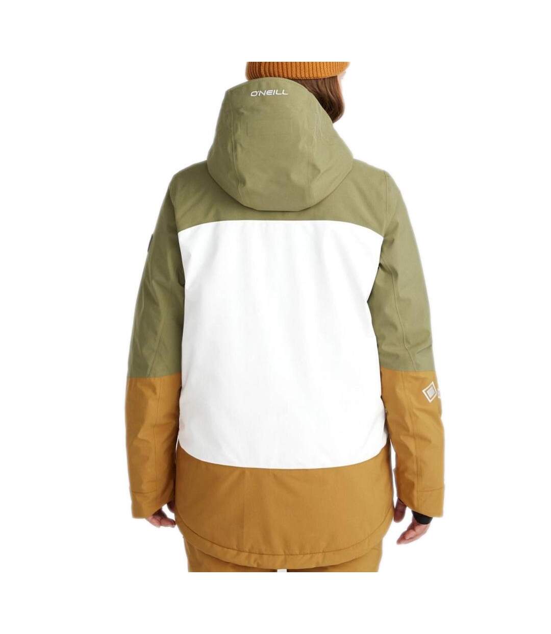 Manteau de ski vert/moutarde femme o'neill gtx-2