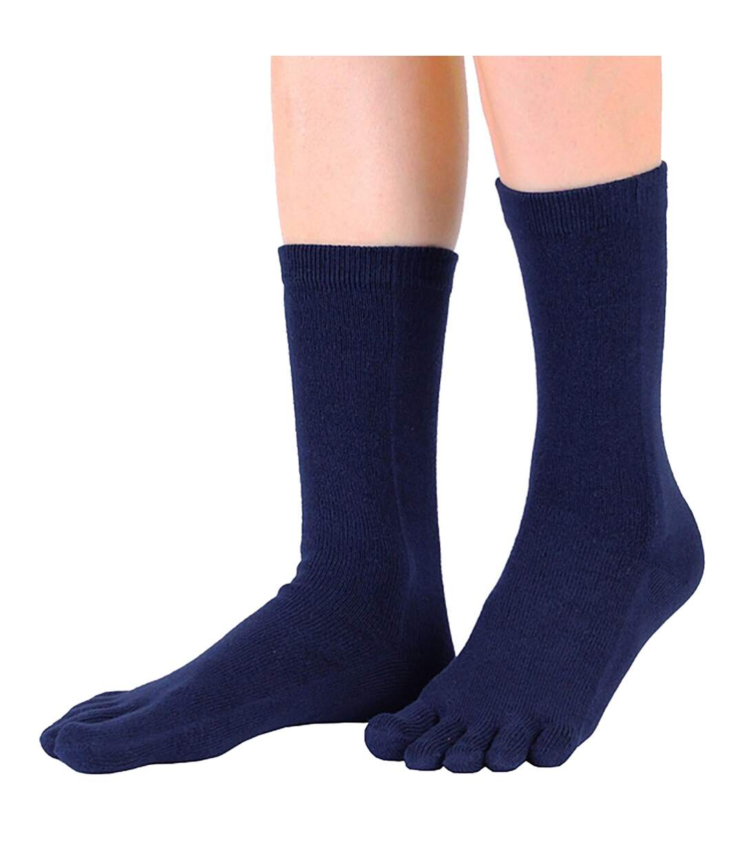1 Pack Essential Mid-Calf Toe Socks for Men and Women-2