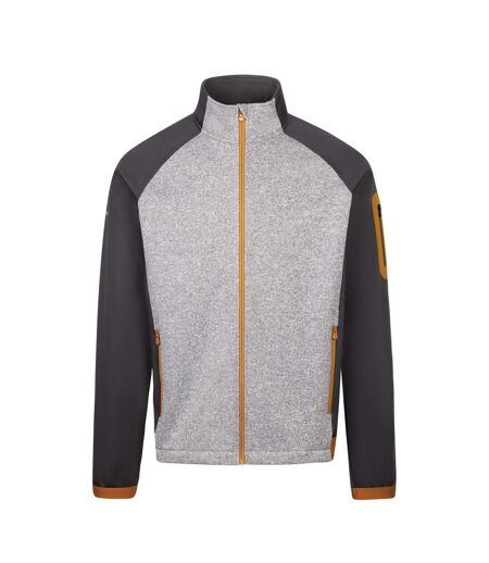 Mens at300 foxearth full zip fleece jacket grey marl Trespass