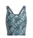 Womens/ladies Sh3 Ro Geometric One Piece Swimsuit Green Adidas-2
