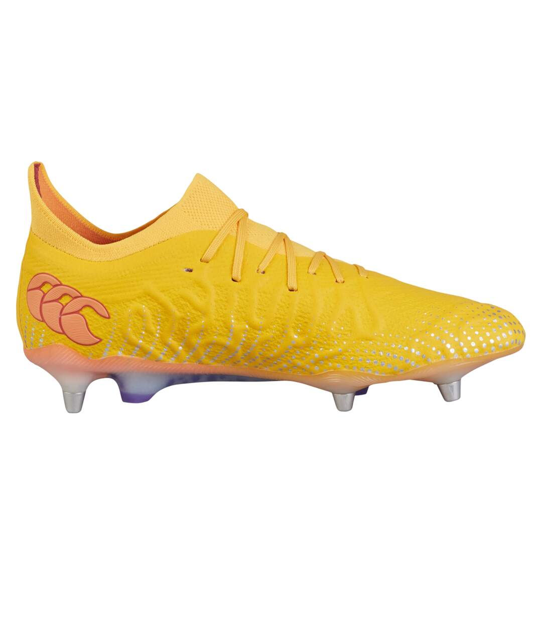 Unisex Adult Speed Infinite Elite Soft Ground Rugby Boots Amber Yellow Orange Crush Mars Red Canterbury-3