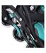 Patins À Roulettes Ajustables Roma Femme 38 Fr Noir Turquoise Pâle Coolslide-3