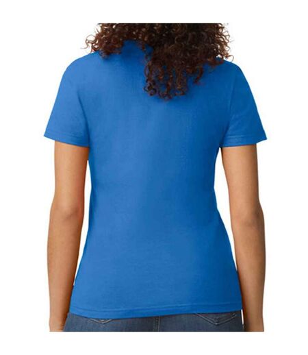 Womens/ladies soft midweight t-shirt royal blue Gildan