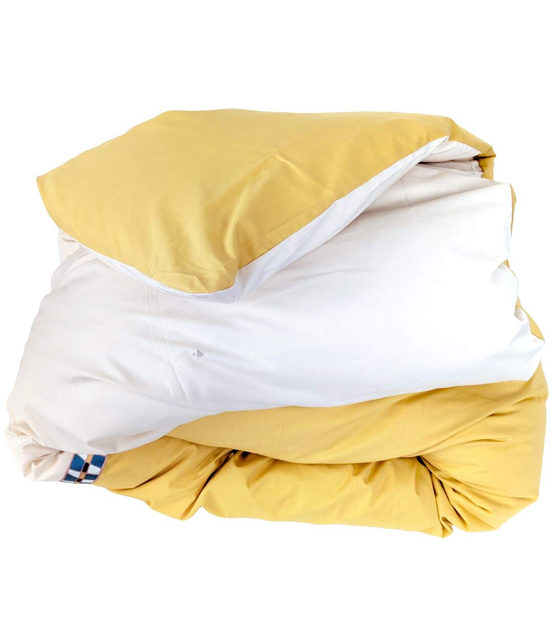 Housse de couette percale de coton ROMY AMBRE-1