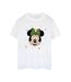 Disney Womens/Ladies Minnie Mouse Happy Christmas Cotton Boyfriend T-Shirt (Blanc) - UTBI39247-1