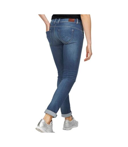 Jean bleu straight femme pepe jeans new brooke