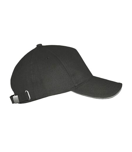 Casquette De Baseball Long Beach Gris Foncé Gris Clair SOLS