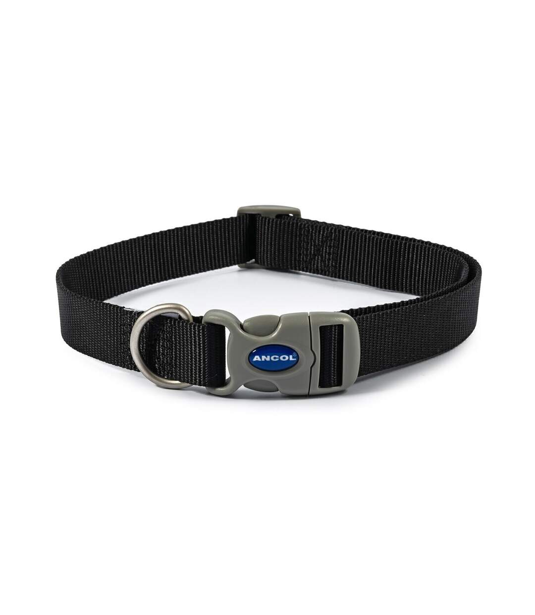 Viva adjustable dog collar 20cm 30cm black Ancol-1