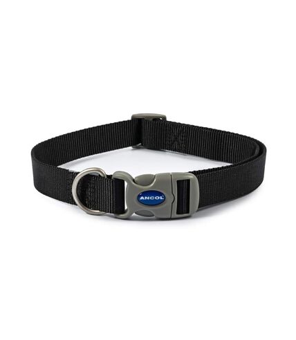 Viva adjustable dog collar 20cm 30cm black Ancol