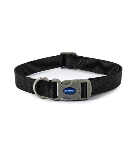 Viva adjustable dog collar 20cm 30cm black Ancol