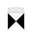6 Stickers carreaux de ciment Motifs Triangle  - 15 x 15 cm - Noir et blanc