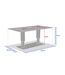 Table de jardin relevable rectangulaire en aluminium SALIMIA - Graphite et honey-3