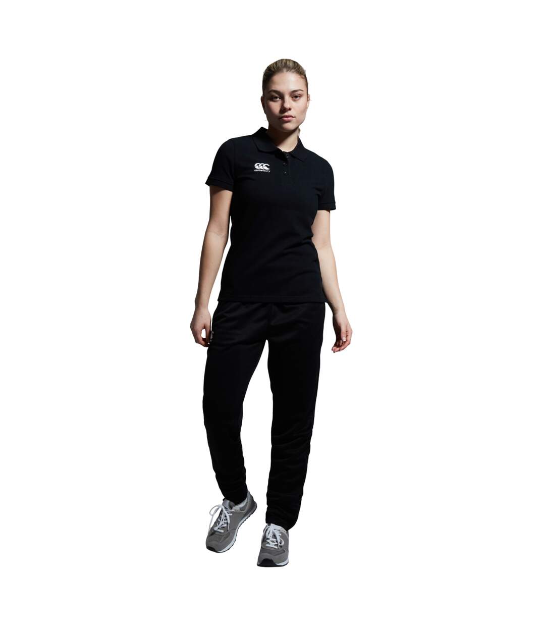 Womens/ladies Waimak Polo Shirt Black Canterbury-4