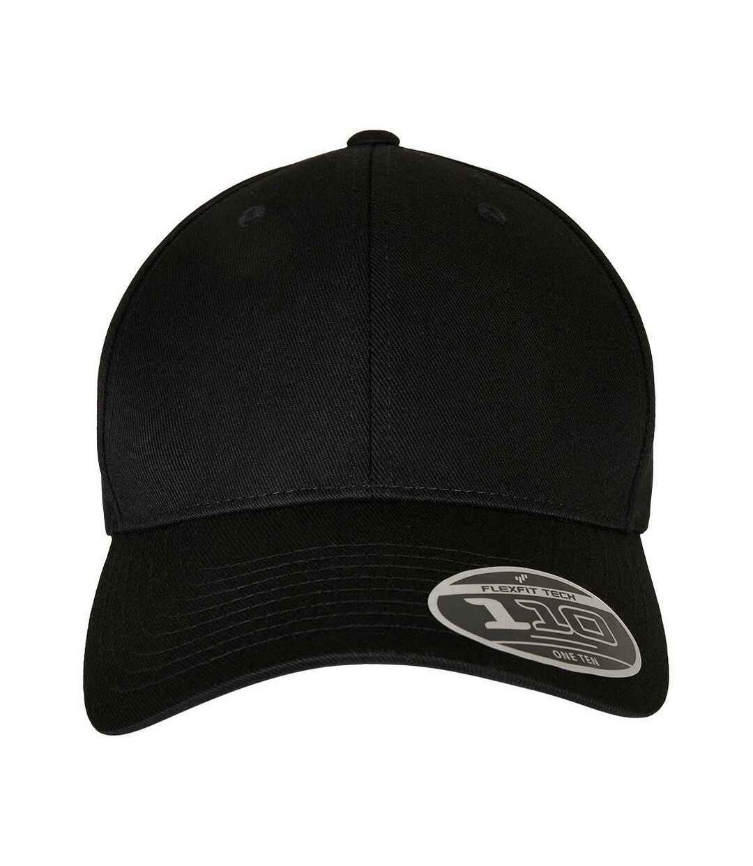 110 curved peak cap black Flexfit-1