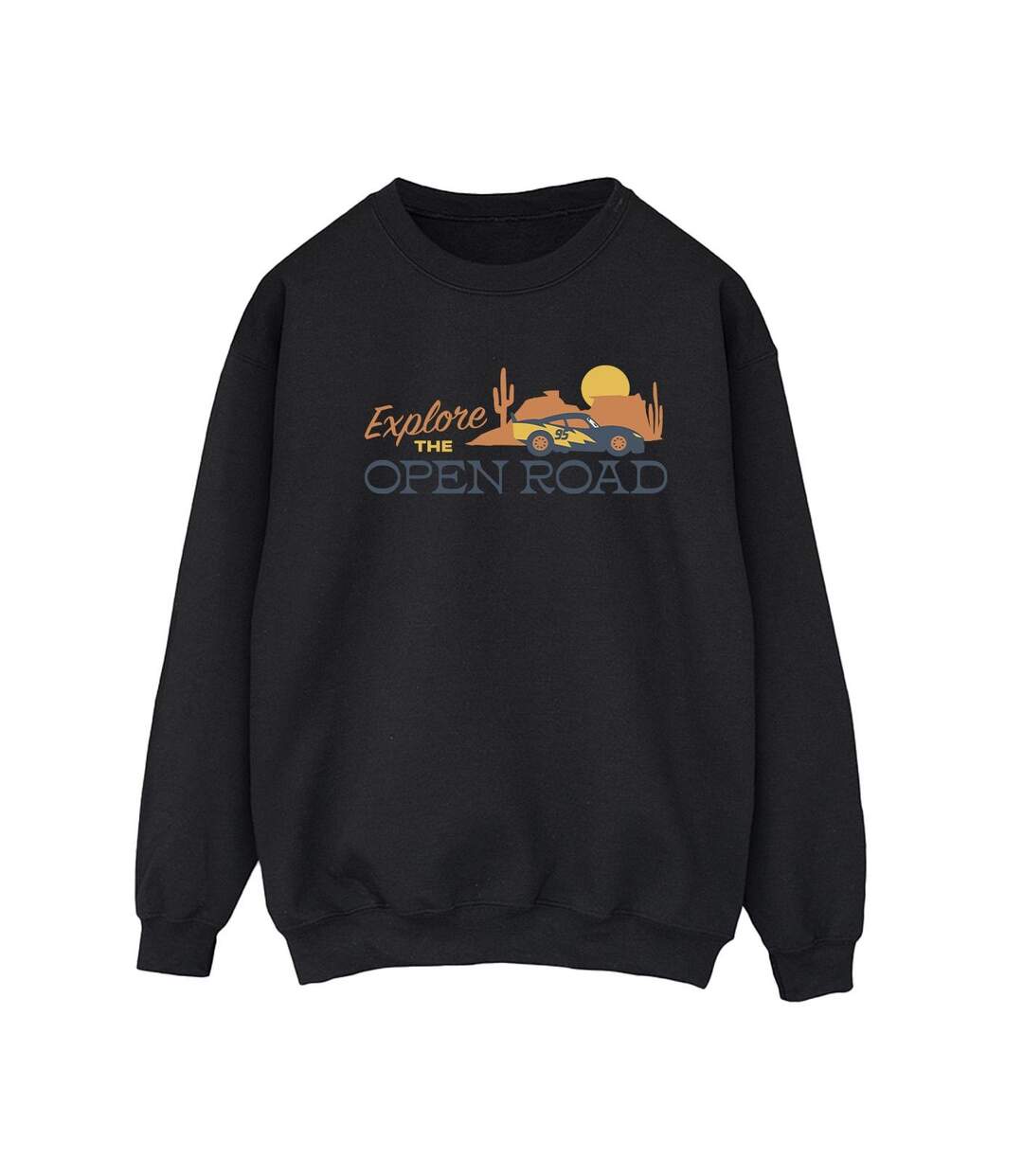 Disney - Sweat CARS EXPLORE THE OPEN ROAD - Femme (Noir) - UTBI11971-1