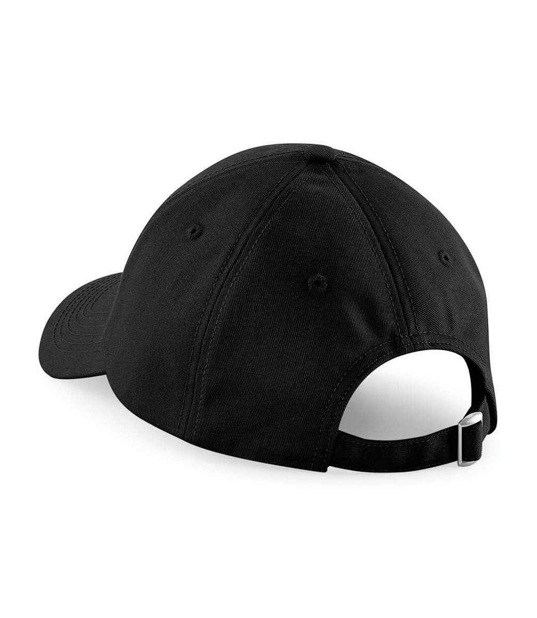 Unisex adult authentic baseball cap black Beechfield-2