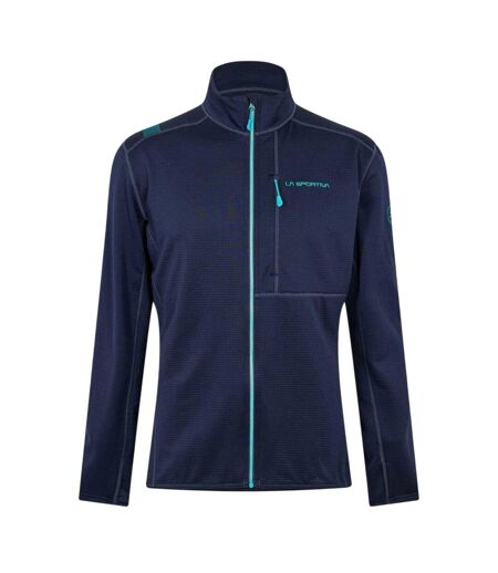 Mens Patterned Fleece Jacket Deep Sea La Sportiva