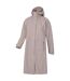 Womens/ladies jade waterproof lightweight long raincoat taupe Animal-3