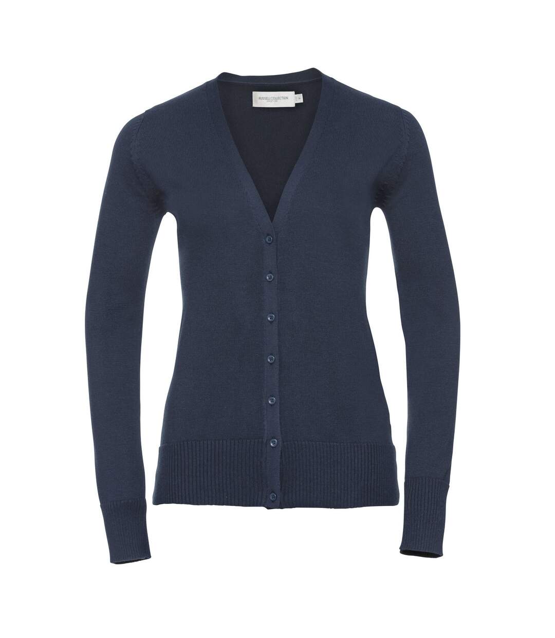 Womens/ladies knitted cardigan french navy Russell Collection