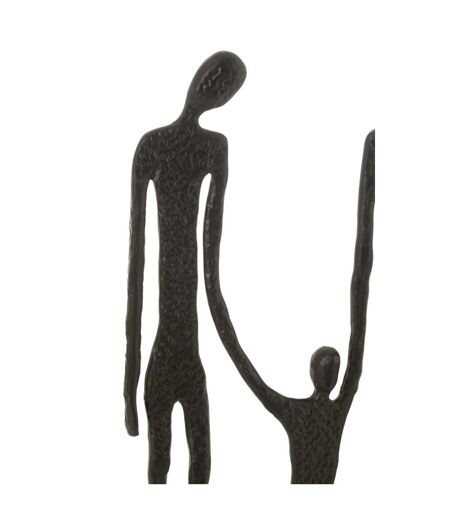 Statue Famille en Métal Ensemble 122cm Noir
