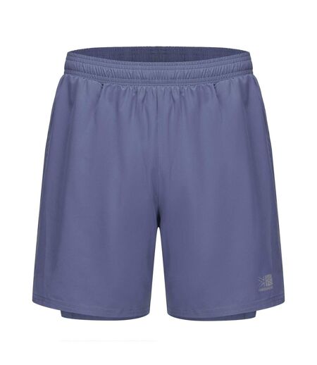 Mens 2 In 1 Running Shorts Baja Blue Karrimor
