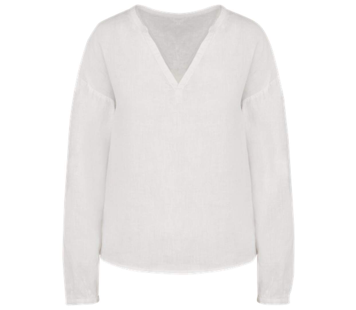 Chemise - Blouse en lin - Femme - PATS524 - blanc-1