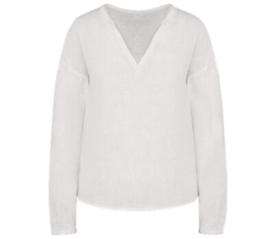 Chemise - Blouse en lin - Femme - PATS524 - blanc