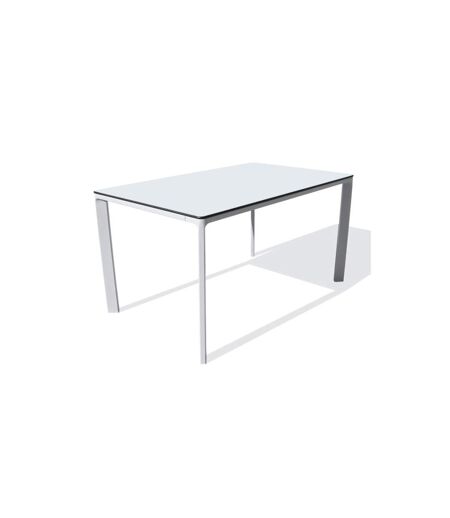 Table de Jardin 6 Places Meet 160cm Blanc