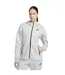 Womens/ladies Plain Full Zip Hoodie Grey Nike-2