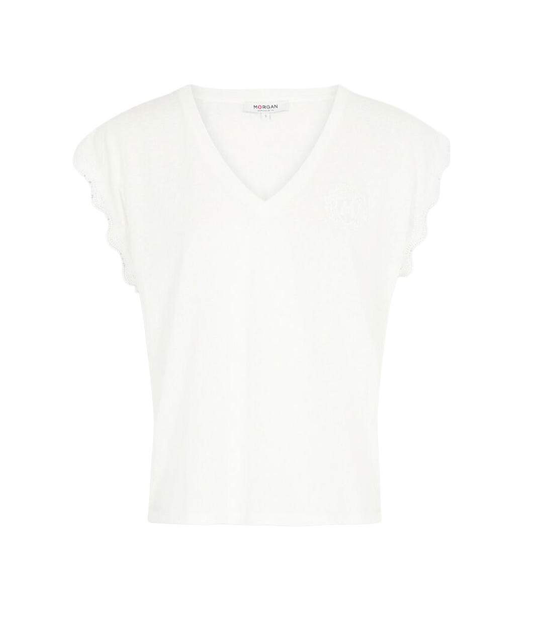 T-shirt blanc femme morgan decume-2