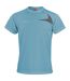 Spiro Mens Sports Dash Performance Training Shirt (Aqua/Grey) - UTRW1476