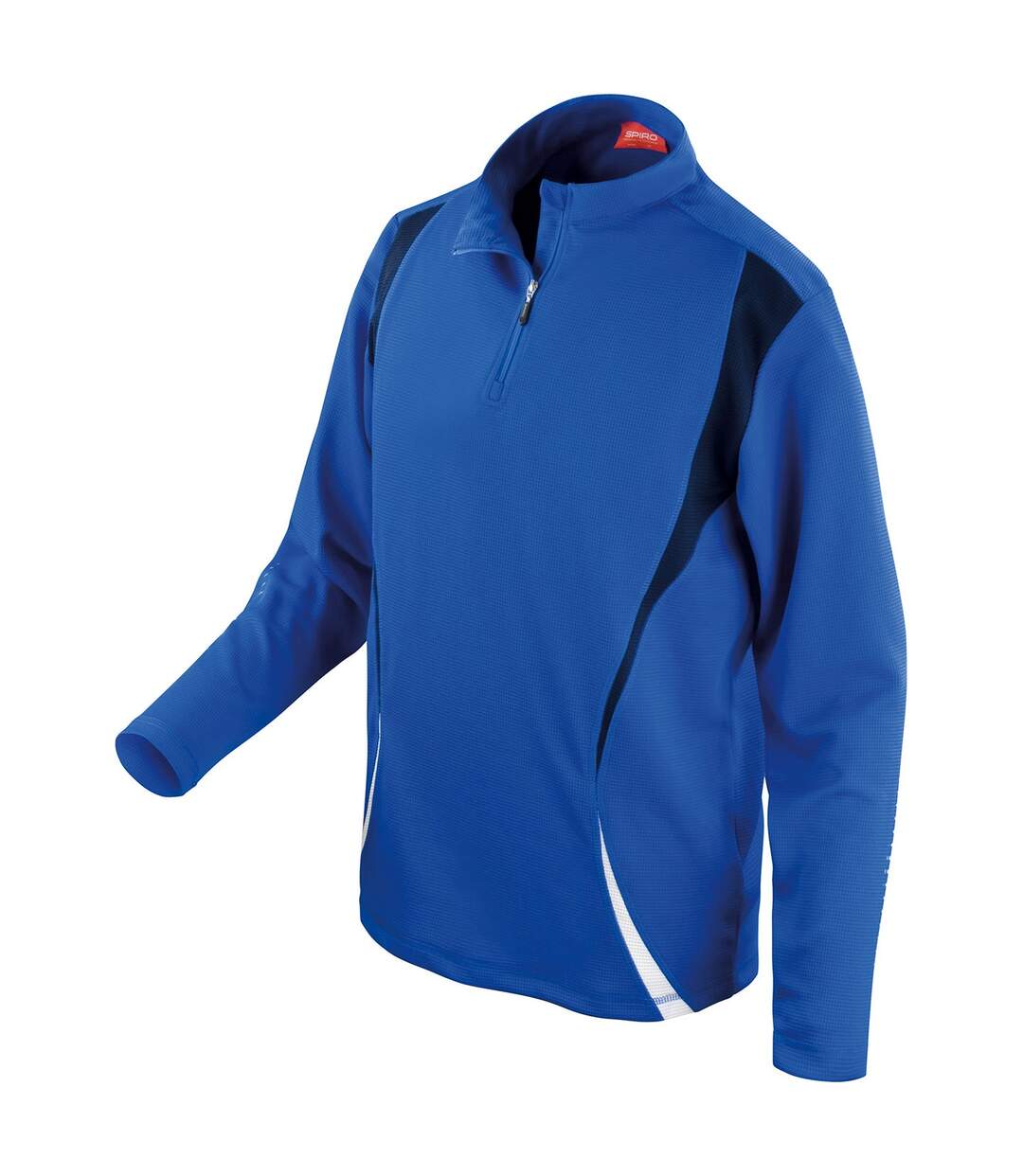 Unisex Adult Trial Zip Neck Training Top Royal Blue Navy White Spiro-1