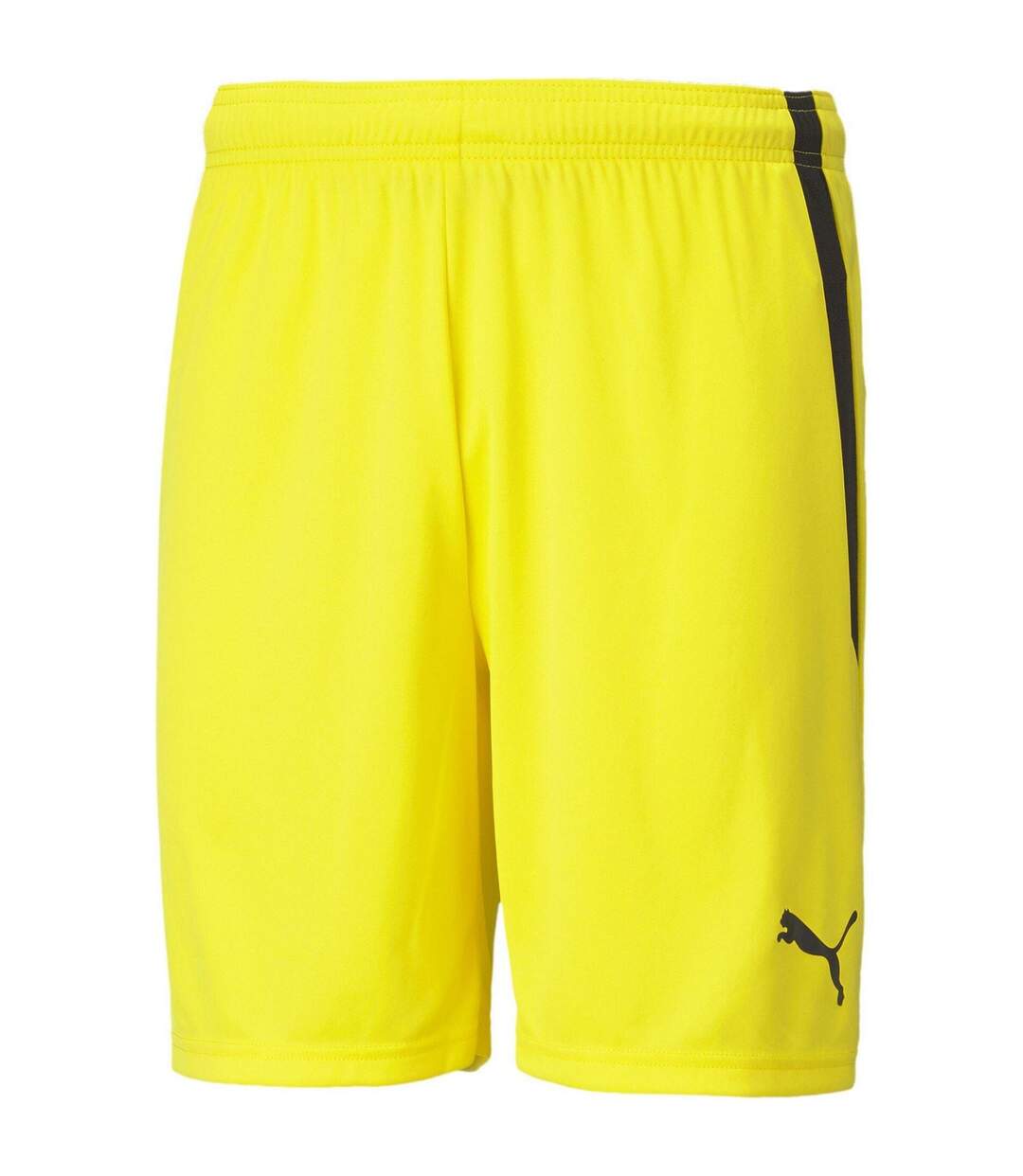 Short De Foot Motif/style Rayure Latérale Teamliga Homme Jaune Noir Puma-1