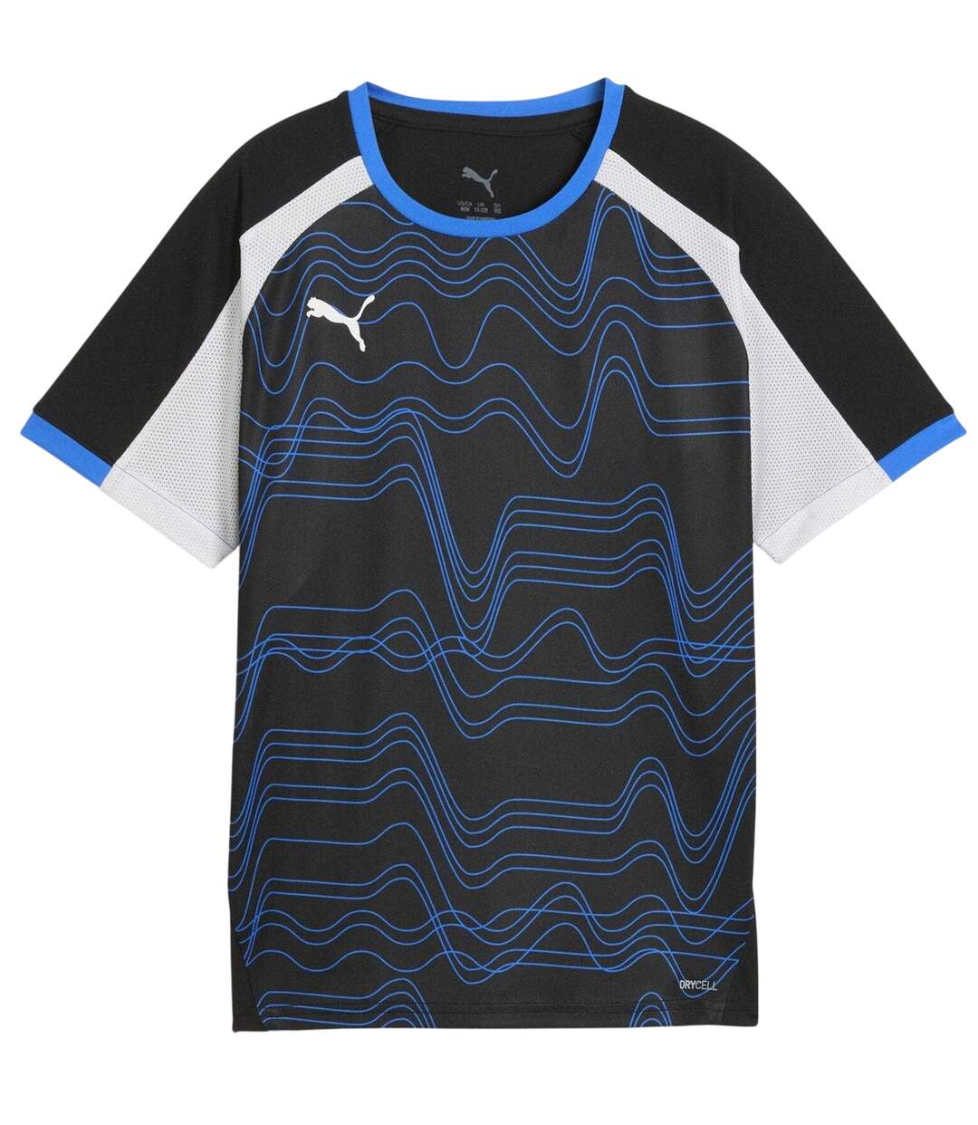 Childrens/kids Individualliga Graphic T-shirt Black White Ultramarine Blue Puma-1