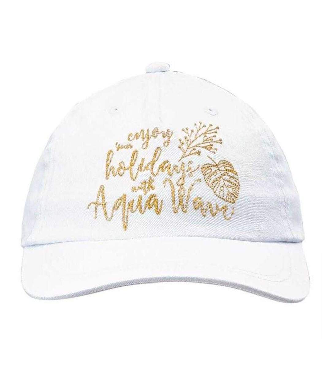 Casquette De Baseball Carol Enfant Blanc Doré Aquawave-1