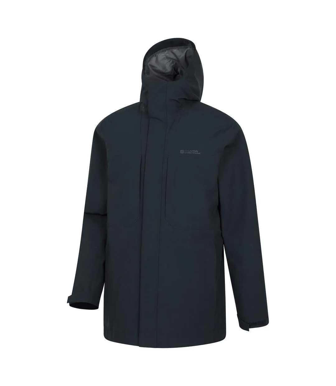 Mens Ridge Waterproof Jacket Navy Mountain Warehouse-3
